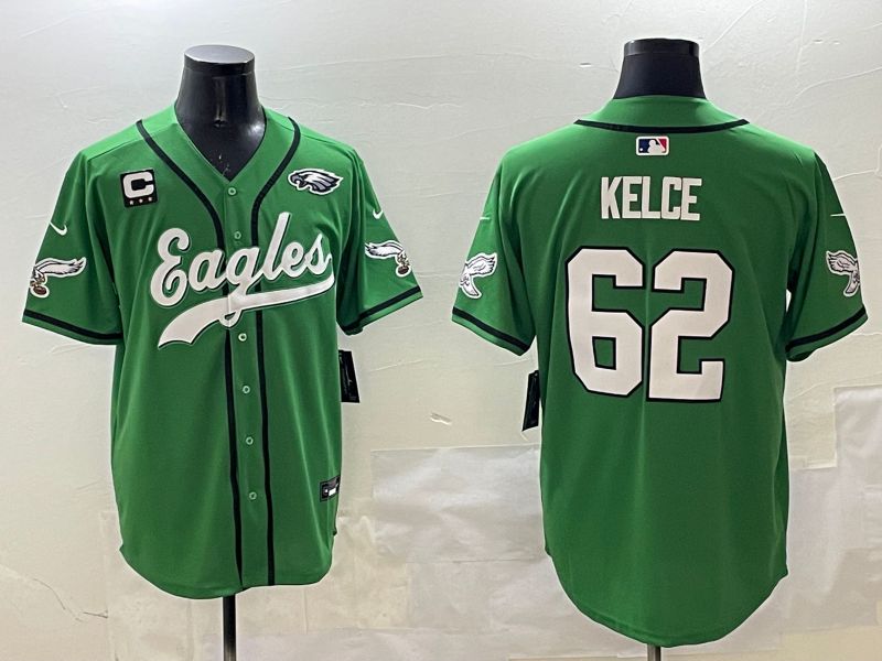 Men Philadelphia Eagles 62 Kelce Green three generations Jointly Name 2025 Nike Limited NFL Jersey style 6